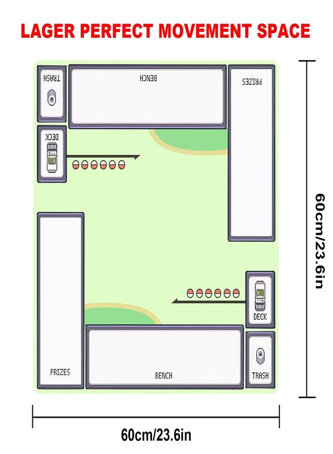 sabermaster 2Player mat Playmat Mat for Game Card Card Game Square Desk Mat for Gamer, Office Home, 60x60cm/23.6x23.6inch - Image 2